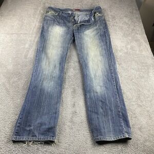 Levis 501 Original Straight Fit Jeans Mens 34x31 Blue Mid Rise Button Fly VTG‎
